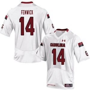 Men University of South Carolina #14 Deshaun Fenwick White Football Jerseys 799826-280