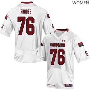 Women's South Carolina Gamecocks #76 Jordan Rhodes White NCAA Jerseys 940087-331