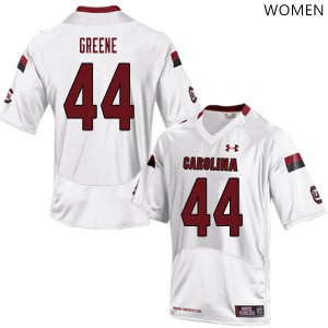 Womens South Carolina #44 Sherrod Greene White Embroidery Jerseys 709236-889