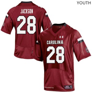Youth Gamecocks #28 Tavyn Jackson Red University Jersey 306007-721