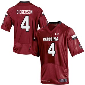 Mens Gamecocks #4 Jaylin Dickerson Red College Jersey 840935-473