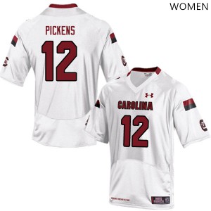 Women's South Carolina #12 Kevin Pickens White University Jerseys 727763-363