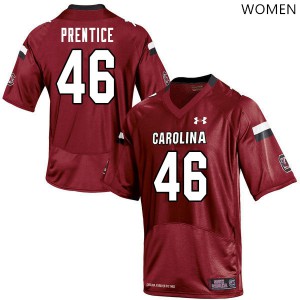 Women's University of South Carolina #46 Adam Prentice Garnet University Jersey 931314-165