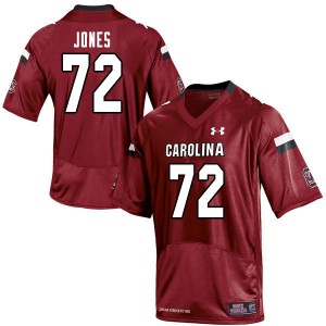 Men University of South Carolina #72 Trai Jones Garnet Official Jerseys 624097-789