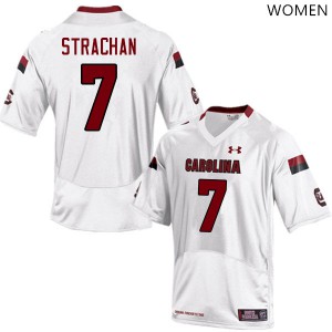 Women South Carolina #7 Jordan Strachan White Player Jerseys 837920-971