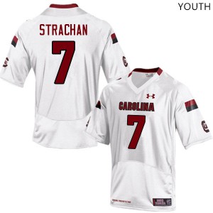 Youth Gamecocks #7 Jordan Strachan White Official Jersey 725175-862