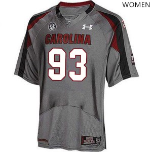 Women University of South Carolina #93 Nick Barrett Gray Official Jerseys 551928-204