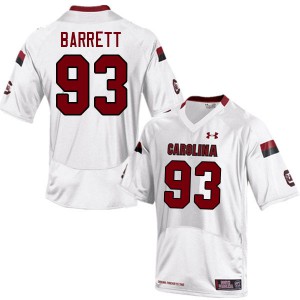 Mens South Carolina Gamecocks #93 Nick Barrett White Stitch Jerseys 802254-939