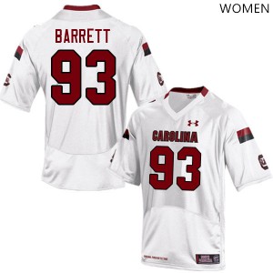 Womens University of South Carolina #93 Nick Barrett White Stitch Jersey 188047-874