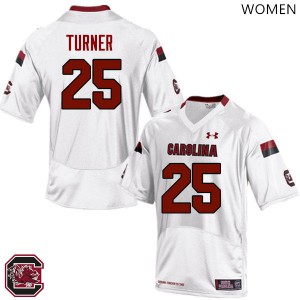 Women's South Carolina #25 AJ Turner White Player Jersey 697811-344