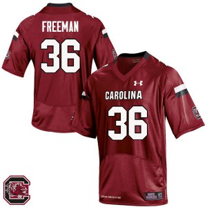 Mens South Carolina Gamecocks #36 C.J. Freeman Red Football Jersey 553072-551