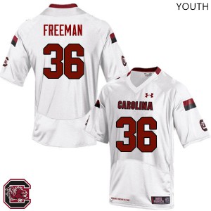Youth South Carolina #36 C.J. Freeman White NCAA Jersey 159184-532