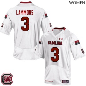 Women South Carolina #3 Chris Lammons White University Jerseys 197613-642
