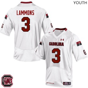 Youth South Carolina Gamecocks #3 Chris Lammons White College Jerseys 360223-900