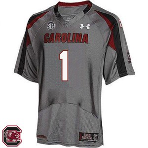 Men Gamecocks #1 Deebo Samuel Gray High School Jerseys 437003-975