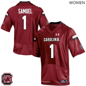 Women Gamecocks #1 Deebo Samuel Red Alumni Jersey 592014-876