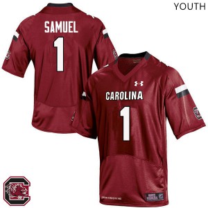 Youth Gamecocks #1 Deebo Samuel Red Embroidery Jerseys 864404-160