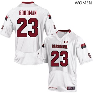 Womens Gamecocks #23 Fabian Goodman White Official Jerseys 704810-109