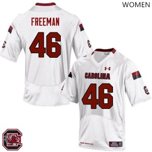 Women's University of South Carolina #46 Harrison Freeman White Player Jerseys 854393-412