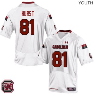 Youth South Carolina Gamecocks #81 Hayden Hurst White Official Jerseys 927531-915