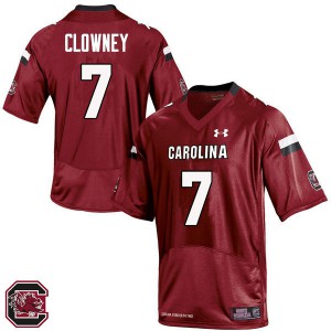 Men's University of South Carolina #7 Jadeveon Clowney Red Football Jersey 701892-797