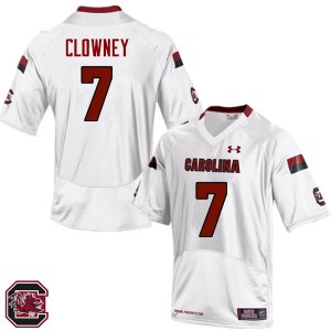 Mens Gamecocks #7 Jadeveon Clowney White University Jerseys 248721-981