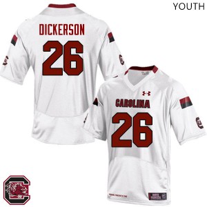 Youth South Carolina Gamecocks #26 Jaylin Dickerson White University Jersey 971884-695