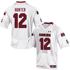 Mens South Carolina #12 Joey Hunter White Player Jerseys 932601-150