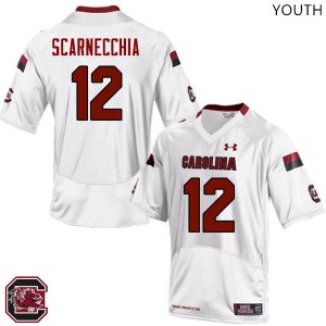 Youth South Carolina Gamecocks #12 Michael Scarnecchia White College Jerseys 122438-972