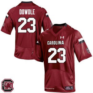 Mens University of South Carolina #23 Rico Dowdle Red Embroidery Jersey 903708-614