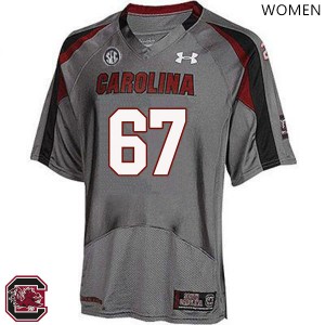 Women University of South Carolina #67 Ryan Green Gray Player Jersey 421270-710