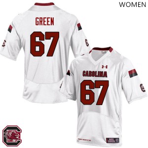 Women South Carolina #67 Ryan Green White Embroidery Jerseys 268488-631