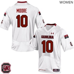 Women's Gamecocks #10 Skai Moore White Alumni Jerseys 824390-375
