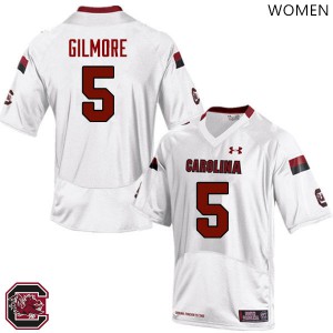 Women South Carolina Gamecocks #5 Stephon Gilmore White University Jersey 917862-191