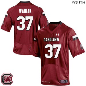 Youth South Carolina Gamecocks #37 Steve Wadiak Red NCAA Jersey 791104-940